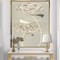 Designart - Gold Metallic Floral Garden III - Modern Glam Canvas in Gold Frame